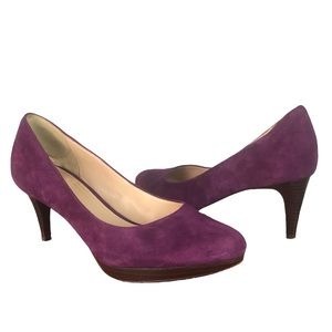 Cole Haan Nike air purple suede pump size 7.5